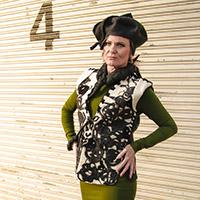 Zwart-wit hesje + baret